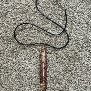Handmade Copper wrapped charm Necklace